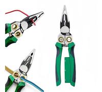 Topolenashop Pinza Spelafili 8 in 1 con Tester Tensione AC/DC 12-250V - Pinza Crimpatrice, Tagliafili e Spellacavi AWG 10-24 - Attrezzo Multifunzione per Elettricisti 07828