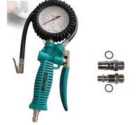 Topolenashop-Pistola Gonfiaggio Gomme con Manometro Analogico - Gonfiatore Pneumatici per Compressore, Pressione Precisa in Bar e PSI, Attacco Rapido 1/4", Auto Moto Bici VA20161