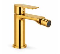 Topolenashop Rubinetto Lavabo Bagno Oro Monocomando in Ottone - Miscelatore Acqua Calda e Fredda con Aeratore Anticalcare, Design Moderno Finitura Oro Lucido | 94013