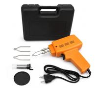 Topolenashop Saldatore Istantaneo a Pistola 100W Elettrico con LED Integrato e Valigetta - con 2 Punte di Ricambio, Pasta Saldante e 10 g di Stagno | P701301