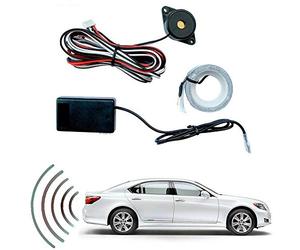 Topolenashop Sensore di Parcheggio Invisibile Elettromagnetico U-301 12V, Kit Retromarcia Senza Fori con Striscia Adesiva e Cicalino, Parking Sensor per Auto SUV Camper Furgoni e Mini Van