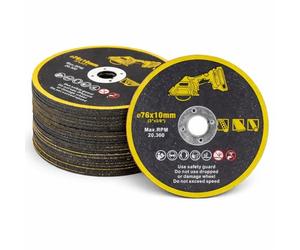 Topolenashop Set 25 Dischi da Taglio 76 mm per Smerigliatrice - Dischi Abrasivi Ø76x10 mm per Metallo, Acciaio e Ferro, Max 20300 RPM, Compatibili con Mini Flex e Mini Troncatrice