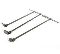 topolenashop Set 3 Chiavi a T Snodabili 1/2" 1/4" 3/8" | Chiavi a T Lunghe 43cm in Acciaio | Manico Scorrevole Attacco Quadro per Officina, Garage, Fai da Te