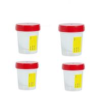 Topolenashop Set 4 Contenitori Urine Sterili 120 ml con Tappo a Vite e Etichetta - Vasetti per Analisi Urinocoltura, Monouso Igienici | 100% Made in Italy (4)