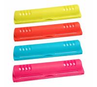 topolenashop Set 4 Dispenser Pellicola Alimentare con Lama Integrata - Taglia Pellicola Trasparente e Alluminio, Porta Rotolo Cucina Senza BPA, Compatti Salvaspazio, Colori Assortiti 11592