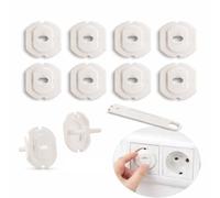 Topolenashop Set 8 Proteggispina per Prese Elettriche con Chiavetta - Copripresa Sicurezza Bambini Anticontatto - Tappi Copriprese Salvabimbi per Casa, Cucina, Cameretta - Art. 2208262