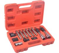 topolenashop Set Attrezzi Puleggia Alternatore 13 Pezzi - Kit Smontaggio e Montaggio Motore Auto - Chiavi a Bussola e Terminali per Riparazioni Auto - Utensili Professionali per Meccanici e Officine