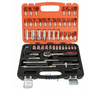 topolenashop SET CHIAVI A BUSSOLA CON CRICCHETTO 53 PEZZI CHROME VANADIUM IN VALIGETTA