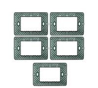 Topolenashop Set da 5 Supporti Compatibili Vimar Plana 3 Moduli | Telai da Incasso per Placche, Prese e Interruttori - Compatibili con Scatole 503 da Incasso 463325