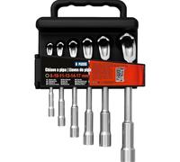 topolenashop Set Di 6 Chiavi A Pipa Esagonali 8-17mm Chiavi Bussola8-10-11-13-14-17mm Chiavi a Bussola Combinate di Riparazione auto acciaio cromo vanadio con raccoglitore 2315409