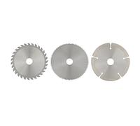 Topolenashop Set Lame Circolari 3 Pezzi 75/85mm Ø10mm | Lame Rotonde da Taglio per Legno, Plastica, Metallo - Compatibili Mini Sega e Utensili Rotanti 70122