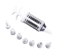 Topolenashop Siringa per Dolci Professionale 200 ml - 8 Beccucci + 17 cm - Decorazione Torte, Cupcake, Biscotti - Facile da Usare, Pulisci e Smonta - Pasticceria #1 per Casa & Festa 57885