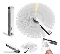 Topolenashop Spessimetro a Lamelle 32 Lame in Acciaio Inossidabile - Spessimetro di Precisione 0,04-0,88 mm con Misure Metriche e Imperiali, per Valvole, Candele, Guarnizioni e Meccanica