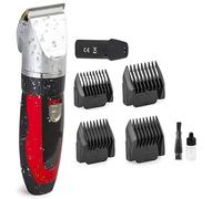 Topolenashop Taglia Capelli e Rasoio Barba Professionale Ricaricabile con 2 Batterie - Lama in Ceramica - Lunghezze Regolabili 0,8-12 mm - Kit Completo per Casa e Viaggio - Mod. RFC-208