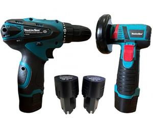 Topolenashop Trapano Avvitatore + Mini Smerigliatrice Flex 76mm 48V Kit Trapano Smerigliatrice A Batteria 48V