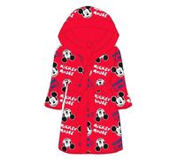 TOPOLINO Accappatoio Disney Poliestere Cappuccio Rosso Taglia 6/8 anni Sfiziosa®