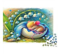 Topolino Addormentato Puzzle 1000 Pezzi Carta Puzzle per Adulti Scenario Floreale di Bosco Gioco di Puzzle 1000 Pezzi Relax Regalo 70x50cm/1000pcs
