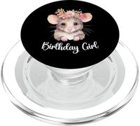 Topolino con fiori per la ragazza di compleanno PopSockets PopGrip per MagSafe