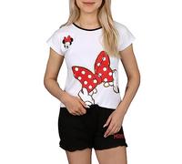 Topolino Minnie Disney Pigiama Estivo a Maniche Corte Bianco-Nero 10 Anni