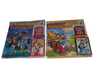 TOPOLINO n°3480-81 LE CARTE DA GIOCO D'AUTORE ROSSO E NERO NUOVI BLISTERATI