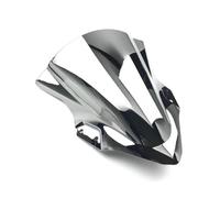 TOPOLVLCKC Per Ninja400 Per EX400 2018 2019 2020-2023 Parabrezza A Doppia Bolla Per Moto Protezione Deflettore Parabrezza Estensione per parabrezza moto(Silver)