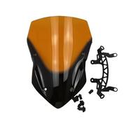TOPOLVLCKC Per Z900 2017 2018 2019 Moto Parabrezza Di Alta Qualità Deflettore Del Vento Protezione Parabrezza A Bolla Estensione per parabrezza moto(Orange)