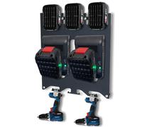 TOPOWN Supporto da parete 3 in 1 per caricabatterie Bosch (Home & Garden), AL1880 CV e AL1830 CV per batterie Bosch 18 V e 14,4 V