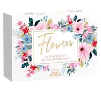 TOPP Flowers. 60 Postkarten mit Blumenmotiven: Hochwertige Kartonschachtel, 60 Postkarten mit Motivdruck, Rückseite mit Adresslinien