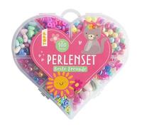 TOPP Perlenset Beste Freunde: Über 500 bunte Perlen, Herzperlen, Smiley- und Herzanhänger