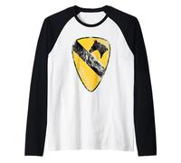 Toppa 1st Cavalry Division - Vintage 1st CAV Maglia con Maniche Raglan