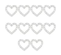 Toppa a forma di cuore con perline in tessuto, con strass, da cucire, per abiti da sposa, abiti da sera, abbigliamento