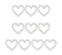 Toppa a forma di cuore con perline in tessuto, con strass, da cucire, per abiti da sposa, abiti da sera, toppe a forma di cuore per abbigliamento