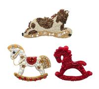 Toppa a forma di giostra, fatta a mano, da cucire, per abbigliamento, giacche, cappelli, zaini, riparazione e creazione di badge (mix D, 3 pezzi)