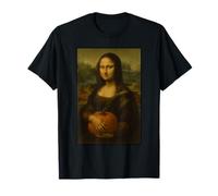 Toppa a Forma di Zucca con Mona Lisa e Parodia Vintage Maglietta