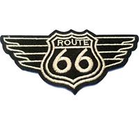 Toppa adesiva termoadesive toppa route 66 jeans stoffa cucito patch toppe termoadesive ricamate ricamata da cucire " vintage Route 66 USA 11 cm "