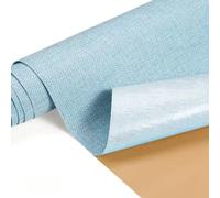 Toppa autoadesiva per la riparazione del tessuto di lino, grande, per la riparazione di divani, divani, mobili, sedie, vestiti, testiere, borse (blu, 50 x 148 cm)