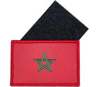 Toppa Bandiera Marocco Velkro - Toppe Ricamate per Abbigliamento - Toppe Nazionali per Zaini - Drappo Marocco 75 x 50 mm