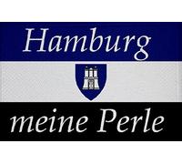 Toppa bandiera U24 "Hamburg meine Perle" 9 x 6 cm