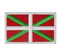 Toppa basca 8 x 5 cm - Distintivo della regione francese - Gancio e anello posteriore o da cucire - da attaccare a borsa, giacca, sacchetto, Bretagna, Corsica, Normandia, Occitania, Catalano