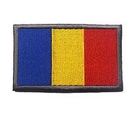 Toppa con bandiera della Romania ricamata in ferro su toppa da cucire - emblema tattico militare morale toppe divertenti distintivi appliques con chiusura a gancio e retro ad anello