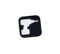 Toppa con icona per trapano elettrico, toppa con gancio e anello per borse degli attrezzi, organizzatori EDC e attrezzatura da officina