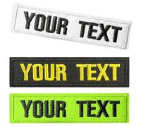 Toppa con nome personalizzata da 2 pezzi, patch personalizzata per imbracatura per cani, termoadesiva o gancio, targhetta con nome militare ricamata distintivi tattici, toppa per giacca, zaini, gilet