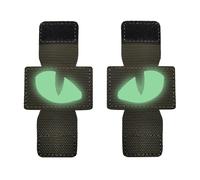 Toppa con occhi di gatto che si illuminano al buio, con chiusura a gancio, toppe ricamate, morbide, portatili, multiuso, si illuminano al buio, non sbiadiscono, per cappelli, vestiti, giacche