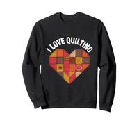 Toppa con scritta «I love quilting» a forma di cuore Felpa