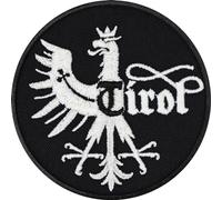 Toppa con stemma tirolese, aquila tirolese da cucire/stirare | distintivo tirolese Land Aquila per abbigliamento tradizionale applicazione per tutti i tessuti, 70 x 70 mm
