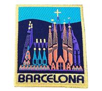 Toppa da 7,6 cm con la Cattedrale di Barcellona, da cucire o applicare con ferro da stiro, da applicare con ferro da stiro, souvenir per vacanze, sagrada Familia, Catalogna, emblema della chiesa,