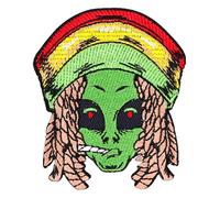 Toppa da cucire Alien, abbigliamento fai da te, punk, outdoor, ricamata