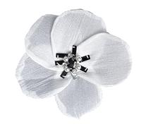 Toppa da cucire oversize in tessuto a forma di fiore per abito da sera o da sposa, elegante accessorio per abbigliamento