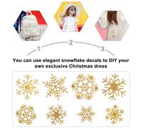 Toppa da cucito ricamata con ricamo a forma di fiocco di neve