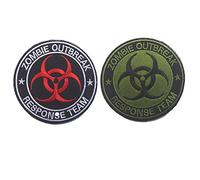 Toppa da ricamo Hunter Zombie Outbreak Response Team Militare Morale Patch Tattico Emblema Badge Appliques - Ganci e Loop di fissaggio
